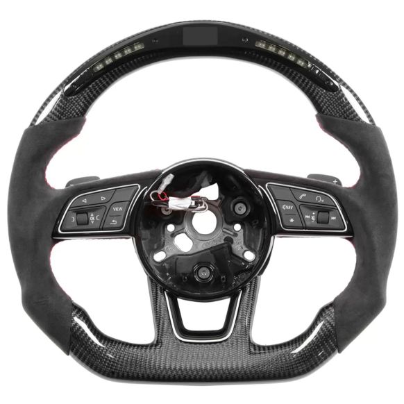 Apexsteer Carbon Fiber Steering Wheel + LED Dash at104921| Audi A3 2017-2020