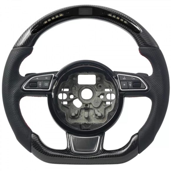 Apexsteer Carbon Fiber Steering Wheel + LED Dash at105033 | Audi A3 2008-2016
