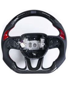 Apexsteer Carbon Fiber Steering Wheel +LED Dash Display at101781-DL | Dodge Challenger 2015-2023