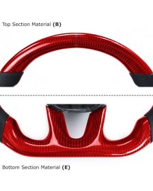 Apexsteer Carbon Fiber Steering Wheel + LED Dash at105246 | Ford Mustang 2024-2025