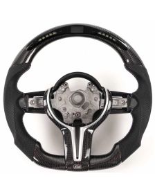 Apexsteer Carbon Fiber M Performance Steering Wheel +LED at102111| BMW M2 F87 M3 F80 M4 F82 F83 M5 F10 / 2 3 4 Series/ X5 X6