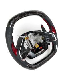 Apexsteer Carbon Fiber Steering Wheel +LED Dash at102115 | Chevrolet Corvette C8 2020-2026