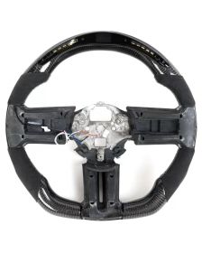 Apexsteer Carbon Fiber Steering Wheel +LED Dash Display at102195 | Ford Mustang 2010-2014