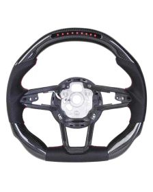 Apexsteer Carbon Fiber Steering Wheel +LED Dash at102559 - V2 | Audi R8 2016-2022