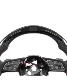 Apexsteer Carbon Fiber Steering Wheel + LED Dash at104915 | Audi A3 2017-2020