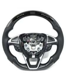 Apexsteer Carbon Fiber Steering Wheel + LED at105006 | Ford Edge 2015-2021