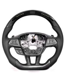 Apexsteer Carbon Fiber Steering Wheel + LED at105018 | Ford Focus 2015-2019